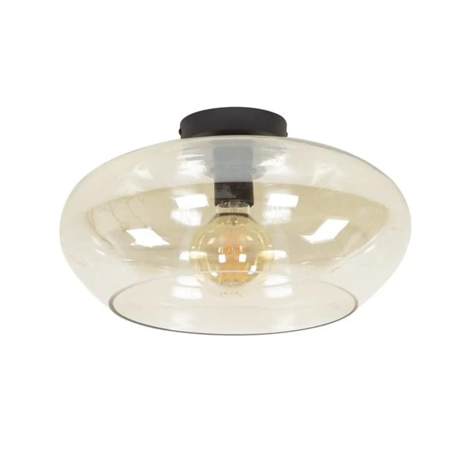 Kalfort Plafondlampen|Cortana 1-lichts Plafondlamp Amber