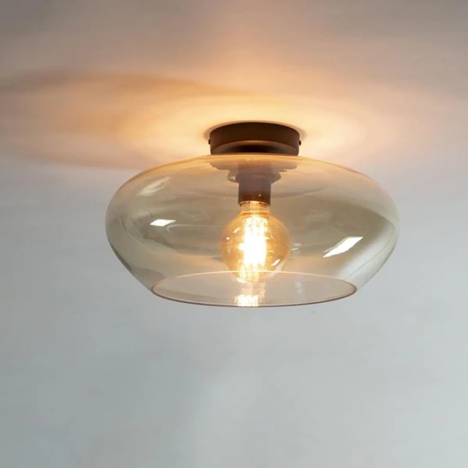 Kalfort Plafondlampen|Cortana 1-lichts Plafondlamp Amber