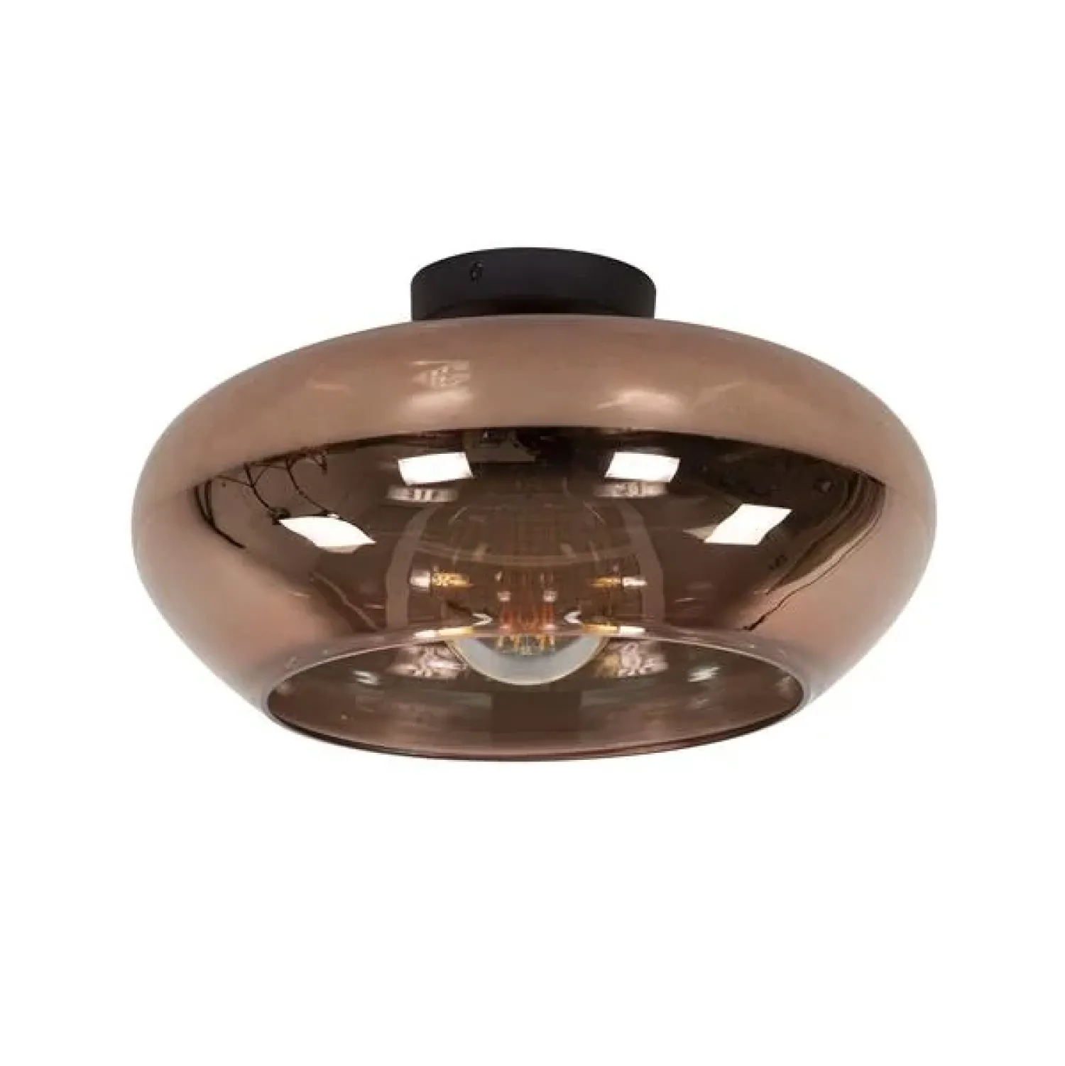 Kalfort Plafondlampen|Cortana 1-lichts Plafondlamp Koper