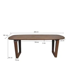 Livingfurn Eettafels|Cortez Eettafel Deens ovaal walnoot 200 cm