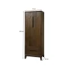Livingfurn Wandkasten|Industriele Kasten|Cortez Wandkast 2 deurs 2 lades walnoot 75cm
