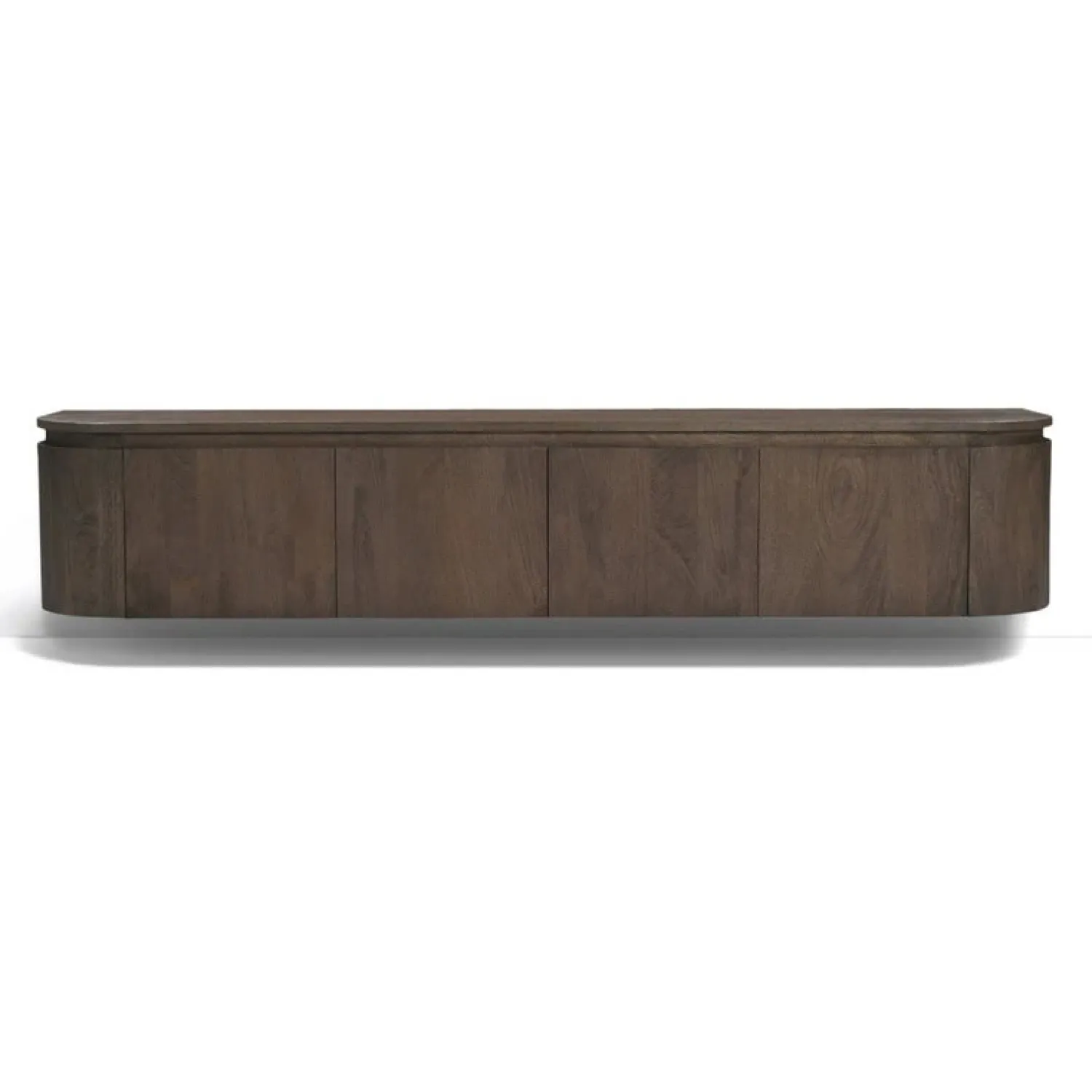 Livingfurn Industriele Kasten|Tv Meubels|Cortez Zwevend Tv meubel rond walnoot 180cm