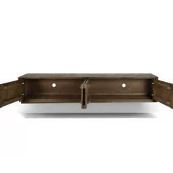 Livingfurn Industriele Kasten|Tv Meubels|Cortez Zwevend Tv meubel walnoot 180cm
