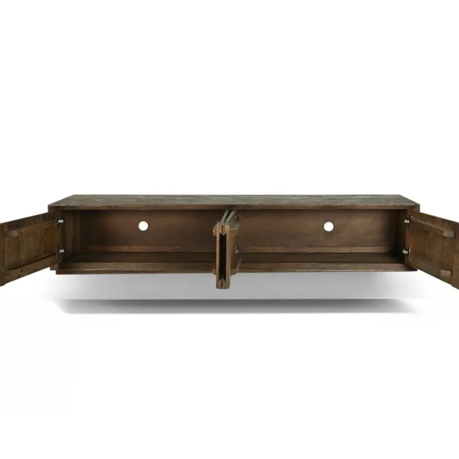 Livingfurn Industriele Kasten|Tv Meubels|Cortez Zwevend Tv meubel walnoot 180cm