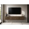 Livingfurn Industriele Kasten|Tv Meubels|Cortez Zwevend Tv meubel walnoot 220cm