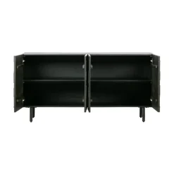 WOOOD Dressoirs|Industriele Kasten|Counter Dressoir hout/metaal zwart 160cm