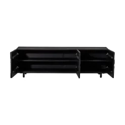 WOOOD Industriele Kasten|Tv Meubels|Counter Tv meubel mangohout zwart 160cm