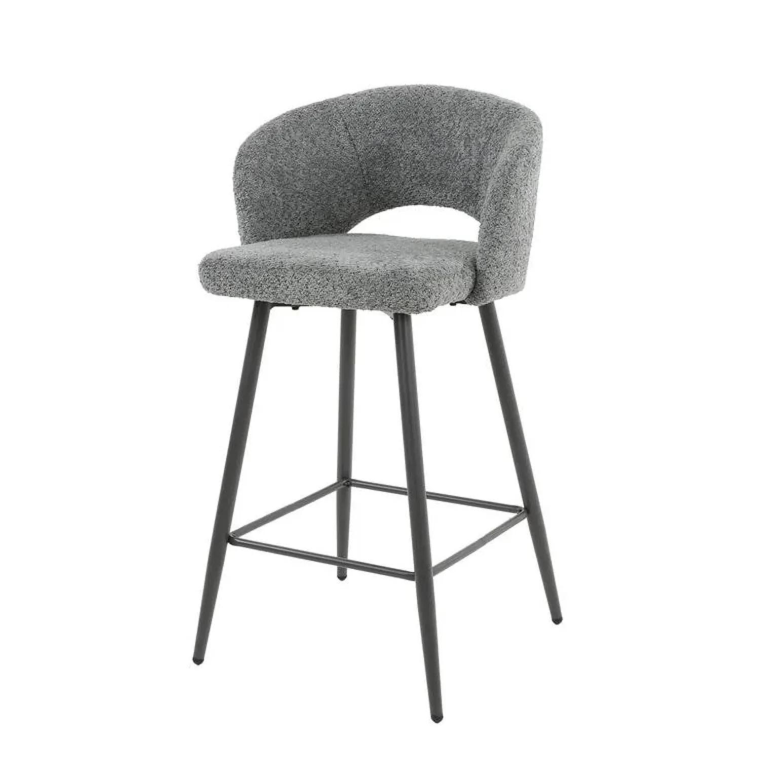 Kalfort Barkrukken|Cozy Barstoel Boucle Grijs