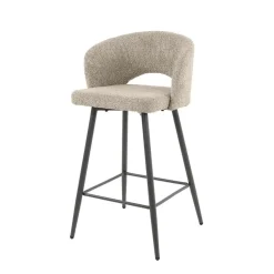 Kalfort Barkrukken|Cozy Barstoel Boucle Zand