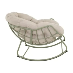 Lesli Living Tuinstoelen|Cozy Schommelstoel aluminium beige