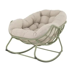 Lesli Living Tuinstoelen|Cozy Schommelstoel aluminium beige