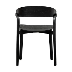 WOOOD Eetkamerstoelen|Cras Eetkamerstoel essen fineer zwart