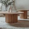 Tower living Salontafels|Crotone Salontafel set van 2 rond Acaciahout