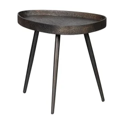 WOOOD Bijzettafels|Crude Bijzettafel brons set van 2