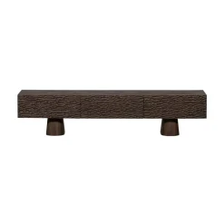 WOOOD Industriele Kasten|Tv Meubels|Crumble Carved Tv-meubel mangohout donkerbruin 180cm