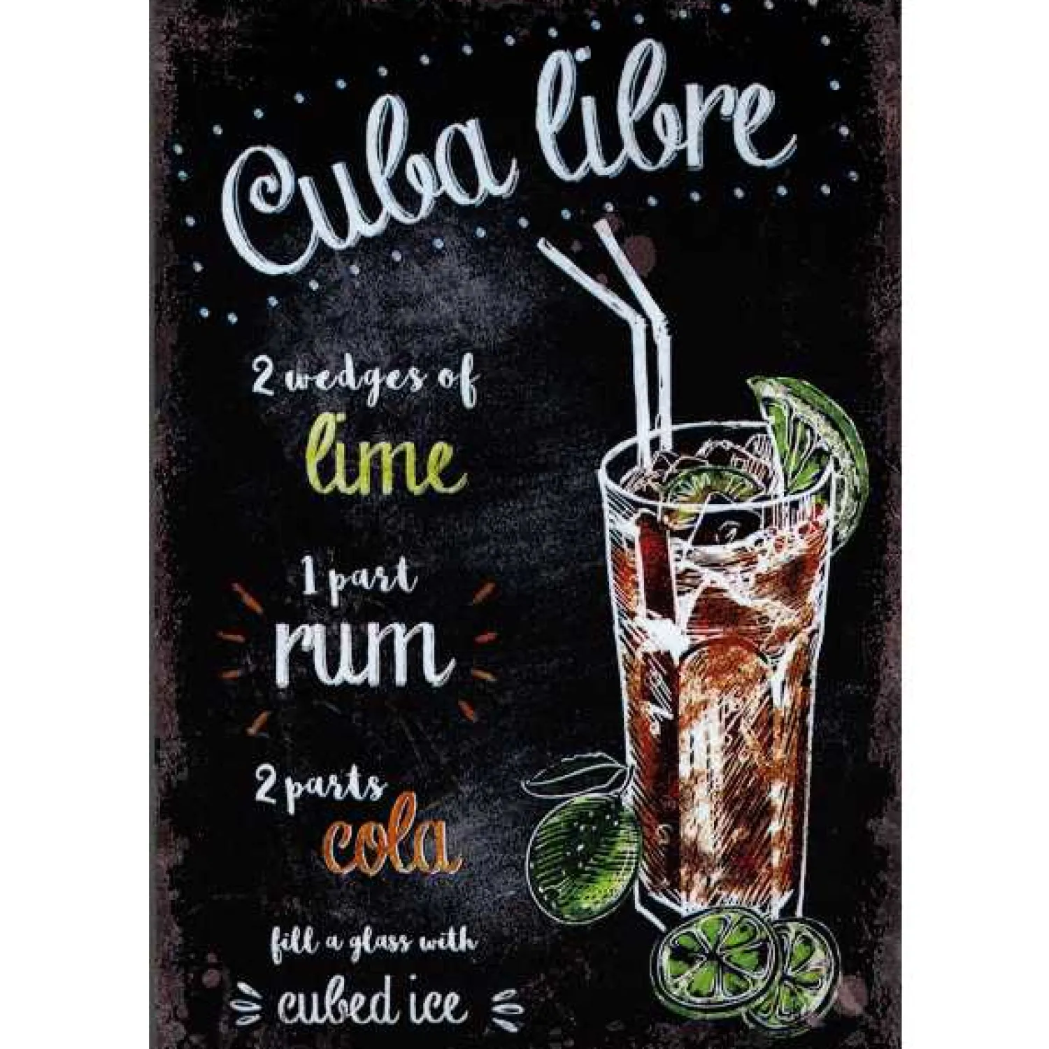 Cavetown Metalen Borden|Cuba Libre - metalen bord