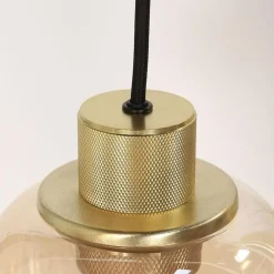 Trading Lighting Hanglampen|Glazen Hanglamp|Curtis 6+3 lichts Hanglamp Amber