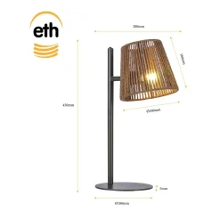 Trading Lighting Tafellampen|Daan 1-lichts Tafellamp Bruin