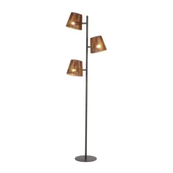 Trading Lighting Vloerlampen|Daan 3-lichts Vloerlamp Bruin