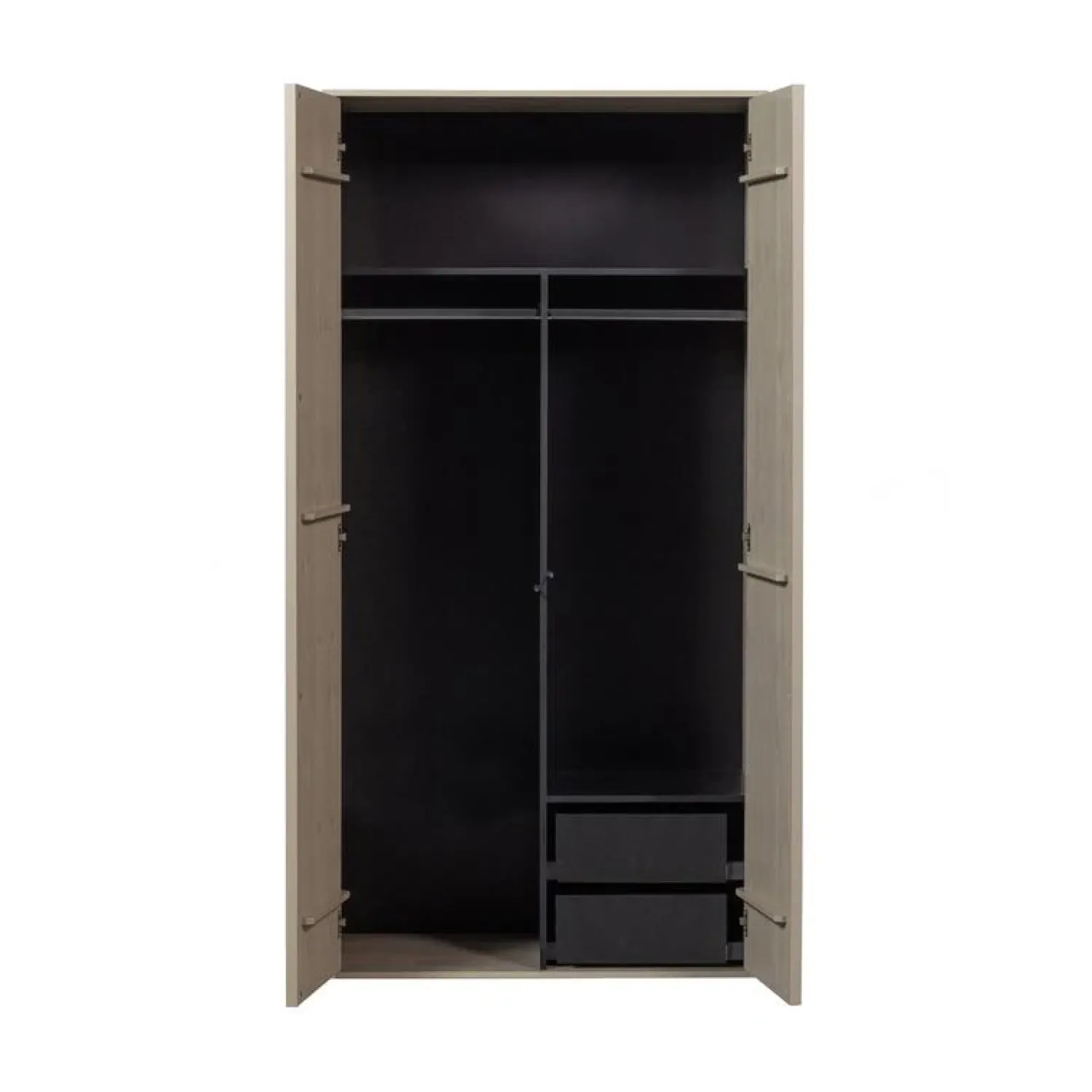 vtwonen Industriele Kasten|Kledingkasten|Daily Kledingkast dubbel hoog grenen beige 100cm
