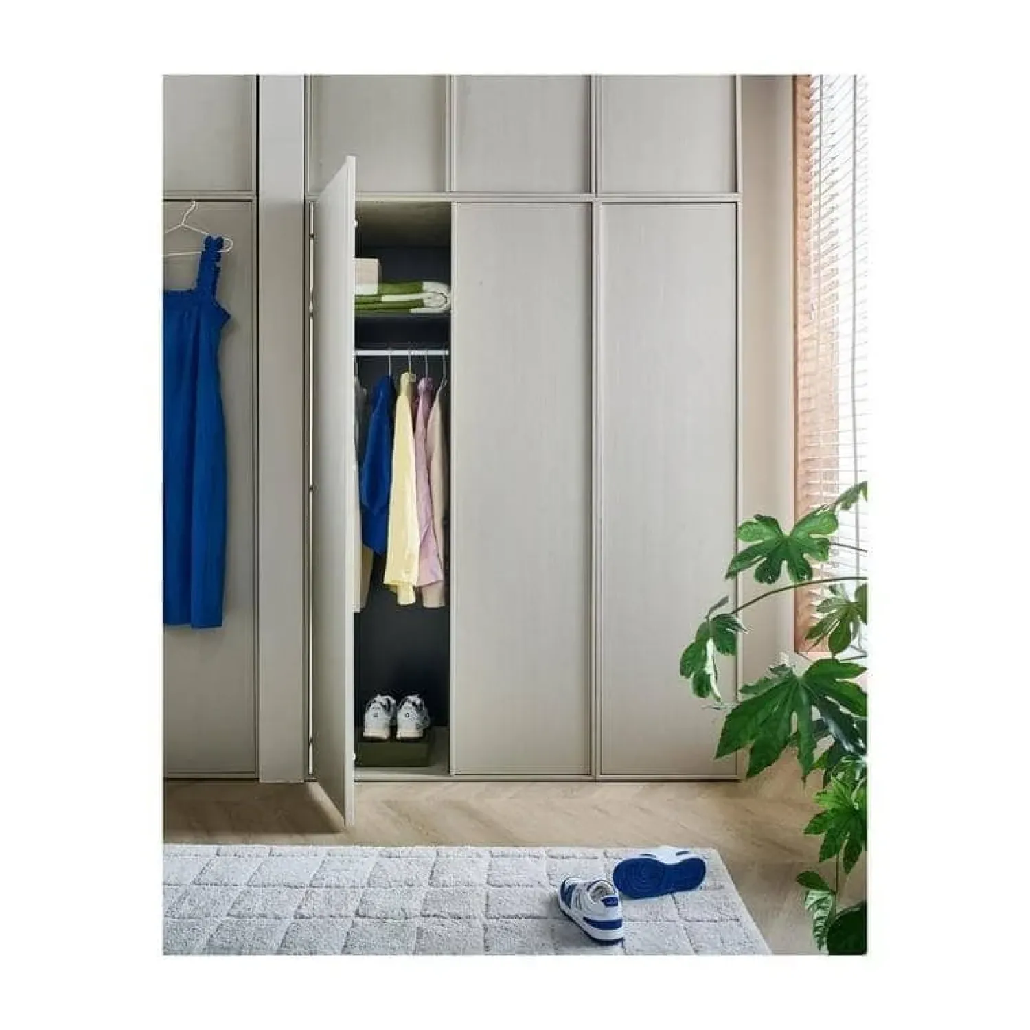 vtwonen Industriele Kasten|Kledingkasten|Daily Kledingkast enkel hoog grenen beige 50cm