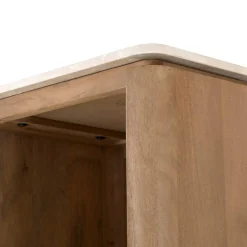 Furndea Boekenkasten|Industriele Kasten|Dallas Boekenkast Naturel Mangohout 55cm