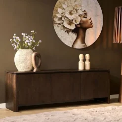 Furndea Industriele Kasten|Tv Meubels|Dallas Tv meubel Bruin Mangohout 165cm