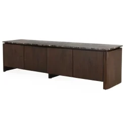 Furndea Industriele Kasten|Tv Meubels|Dallas Tv meubel Bruin Mangohout 210cm