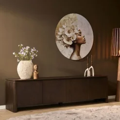 Furndea Industriele Kasten|Tv Meubels|Dallas Tv meubel Bruin Mangohout 210cm