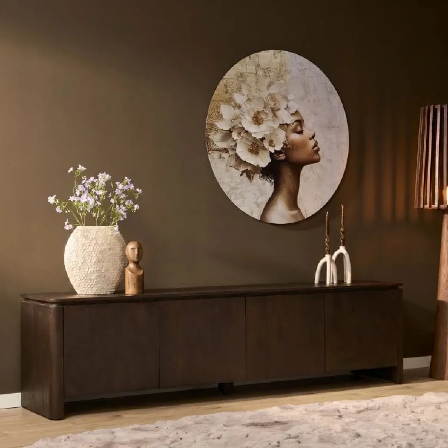Furndea Industriele Kasten|Tv Meubels|Dallas Tv meubel Bruin Mangohout 210cm