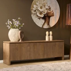 Furndea Industriele Kasten|Tv Meubels|Dallas Tv meubel Naturel Mangohout 165cm