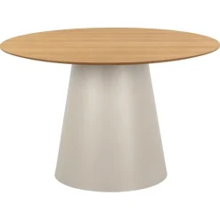 Nordhavn Eettafels|Dalvik Eettafel Rond Naturel met Zand poot 120cm