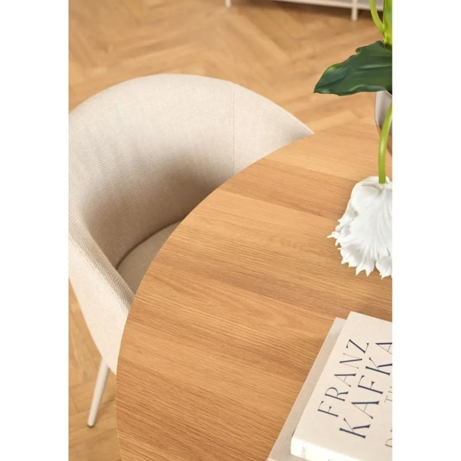 Nordhavn Eettafels|Dalvik Eettafel Rond Naturel met Zand poot 120cm