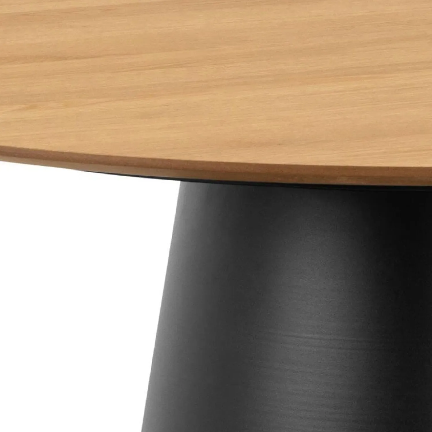 Nordhavn Eettafels|Dalvik Eettafel Rond Naturel met Zwarte poot 120cm