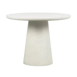 WOOOD Eettafels|Damon Ronde Eettafel betonlook wit 100cm