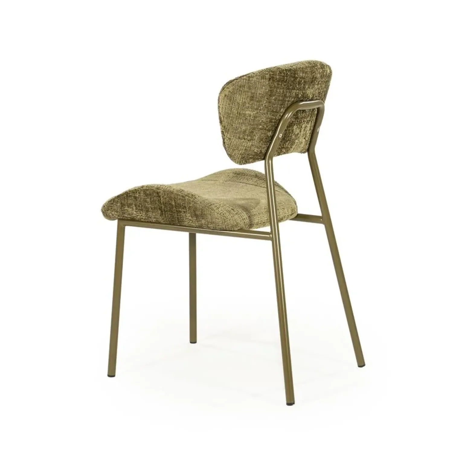 By Boo Eetkamerstoelen|Dare Eetkamerstoel Groen Stof