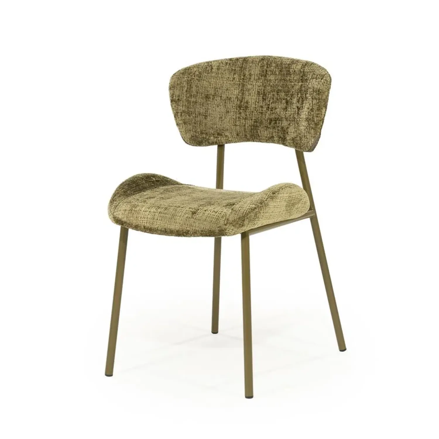 By Boo Eetkamerstoelen|Dare Eetkamerstoel Groen Stof