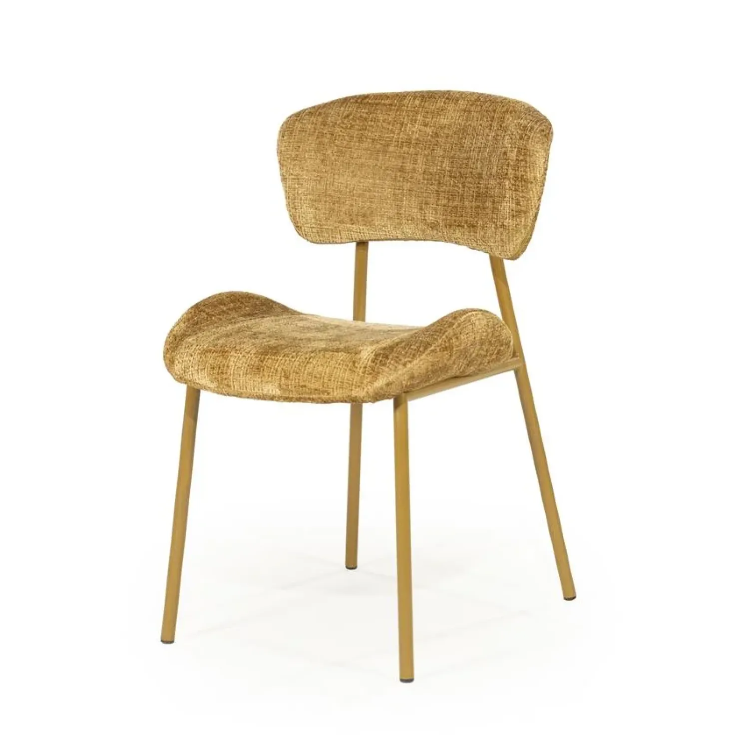 By Boo Eetkamerstoelen|Dare Eetkamerstoel Mosterd Stof