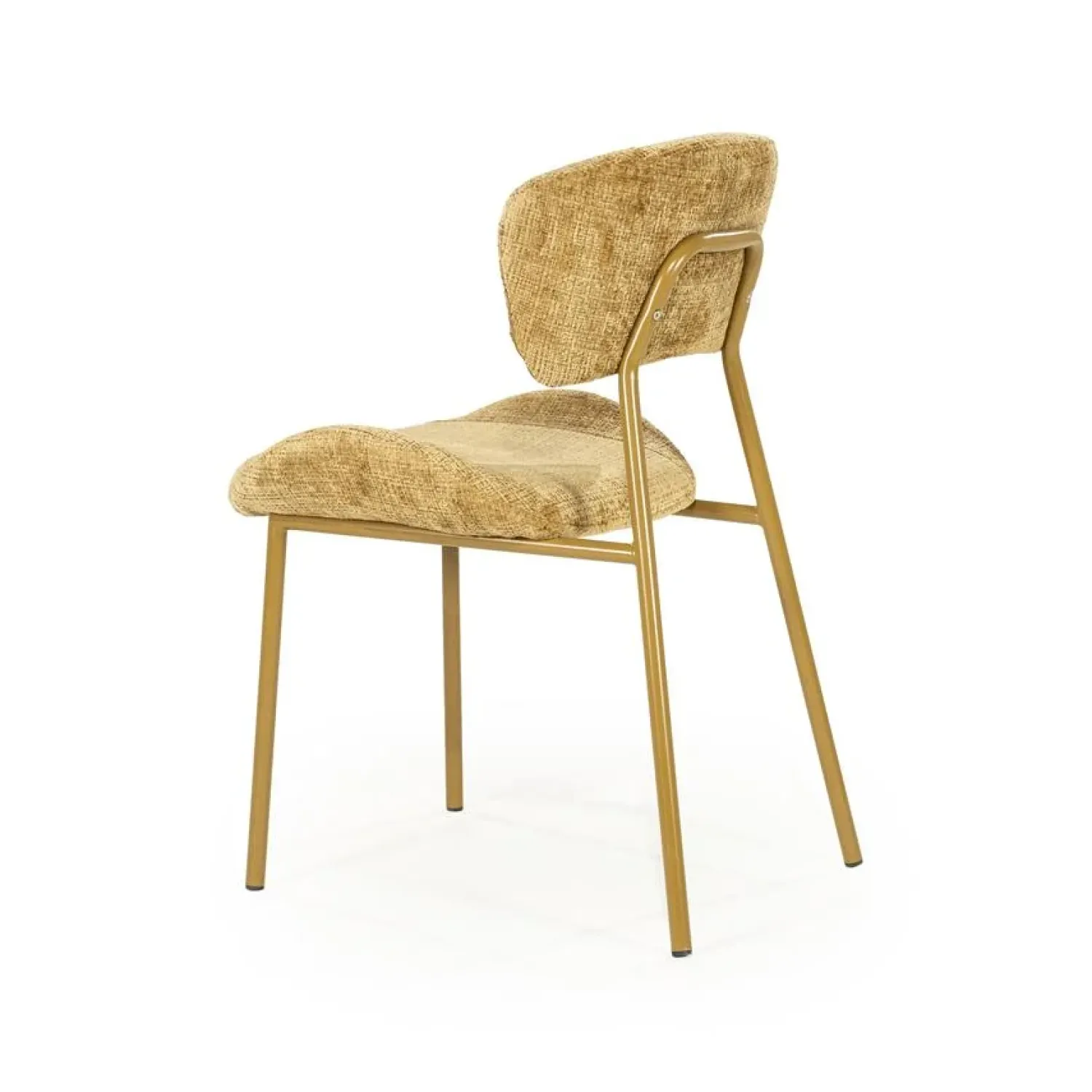 By Boo Eetkamerstoelen|Dare Eetkamerstoel Mosterd Stof