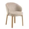 Nordhavn Eetkamerstoelen|Darlene Eetkamerstoel Beige Naturel houten poten