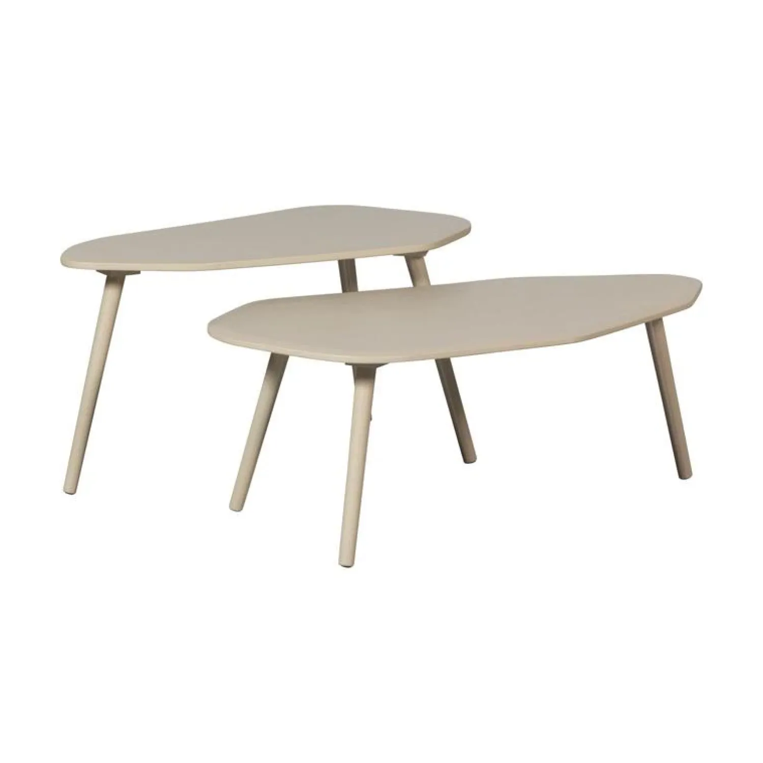 WOOOD Bijzettafels|Davina Bijzettafels MDF zand set van 2