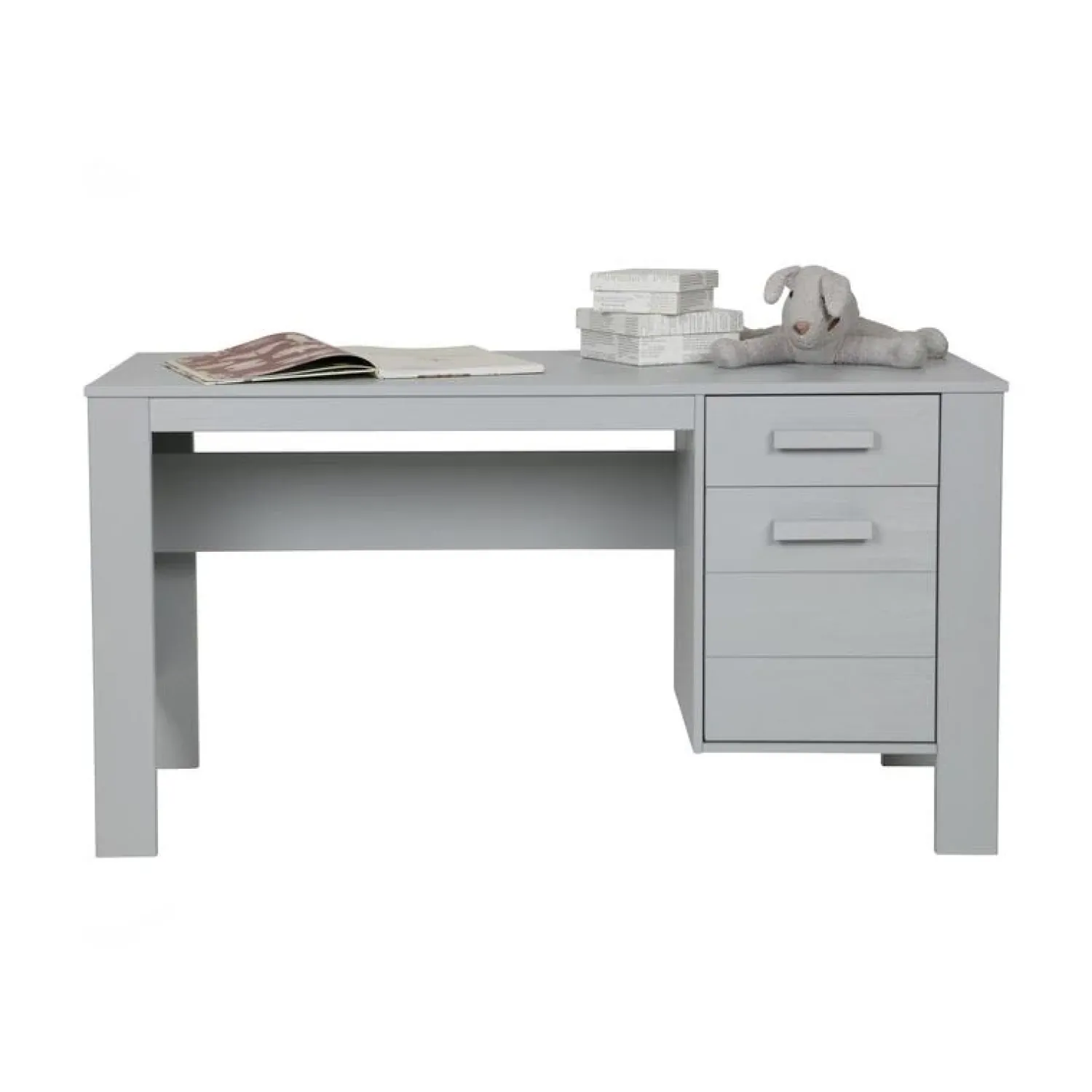 WOOOD Bureautafels|Dennis Bureau grenen grijs 141cm