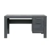 WOOOD Bureautafels|Dennis Bureau grenen grijs steel 141cm