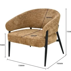 Livingfurn Fauteuils|Dilan Fauteuil Venga Cognac