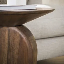 Kalfort Bijzettafels|Divo Bijzettafel Acaciahout bruin 45cm