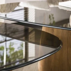 Kalfort Salontafels|Dominick Salontafel set van 2 driehoekig Brons glas