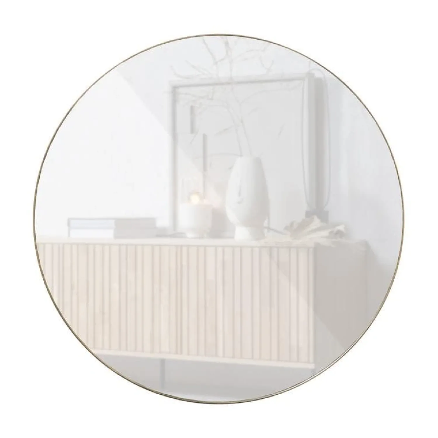 WOOOD Spiegels|Doutzen Spiegel rond metaal goud 115cm