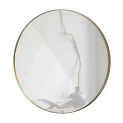 WOOOD Spiegels|Doutzen Spiegel rond metaal goud 80cm