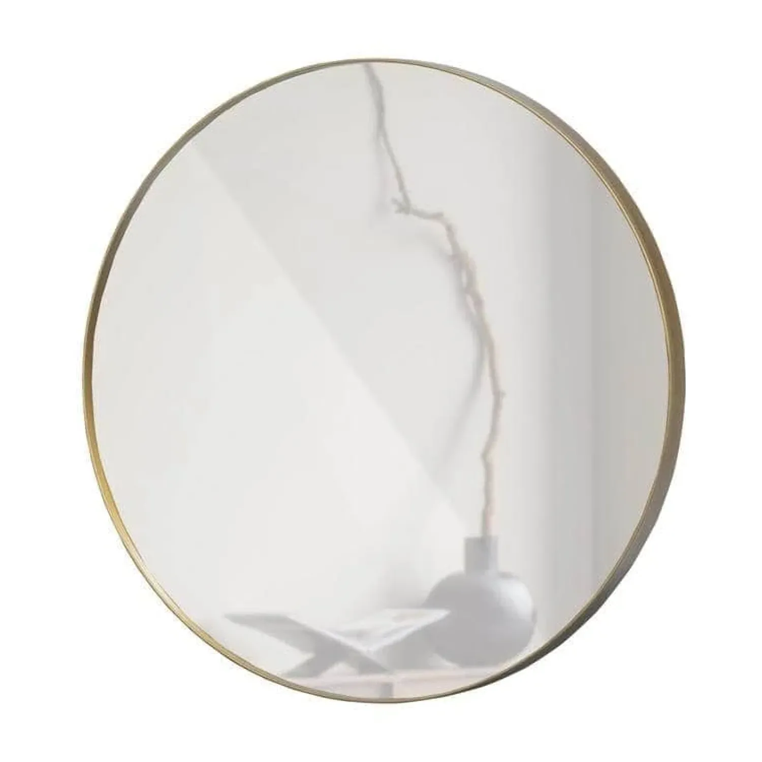 WOOOD Spiegels|Doutzen Spiegel rond metaal goud 80cm