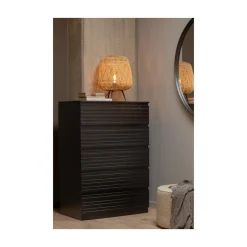 WOOOD Spiegels|Doutzen Spiegel rond metaal zwart 115cm